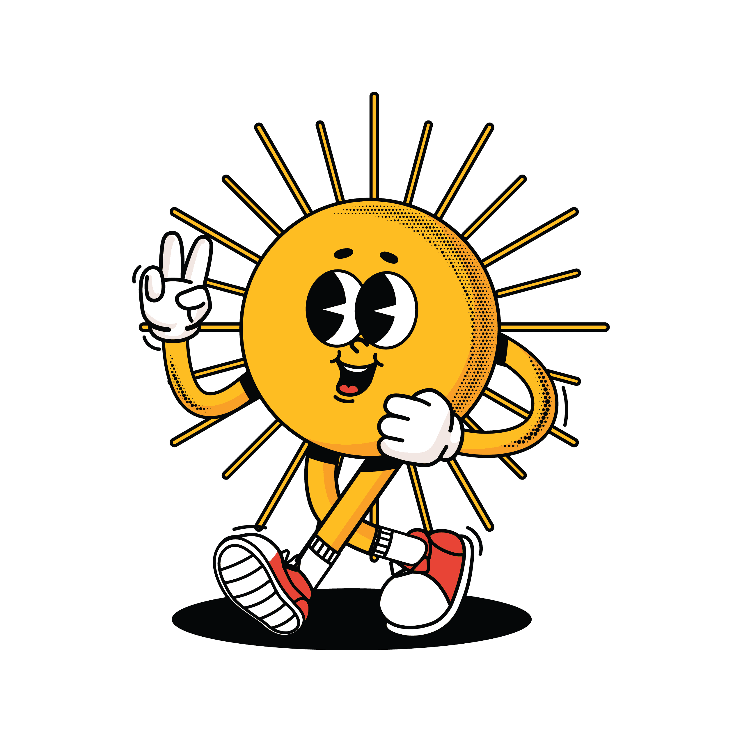 Walking Club Sun Mascot